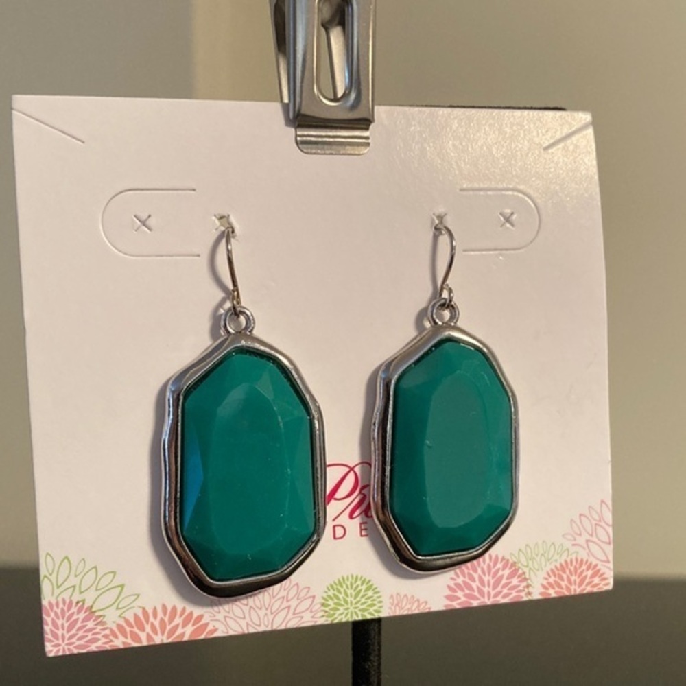 Premier Designs Silver and Turquoise Earrings